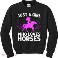 Cool Horse For  Cow Unique Horse Racing Kids Sweatshirt thumb 0