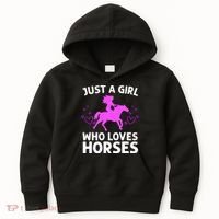 Cool Horse For  Cow Unique Horse Racing Kids Hoodie thumb 0