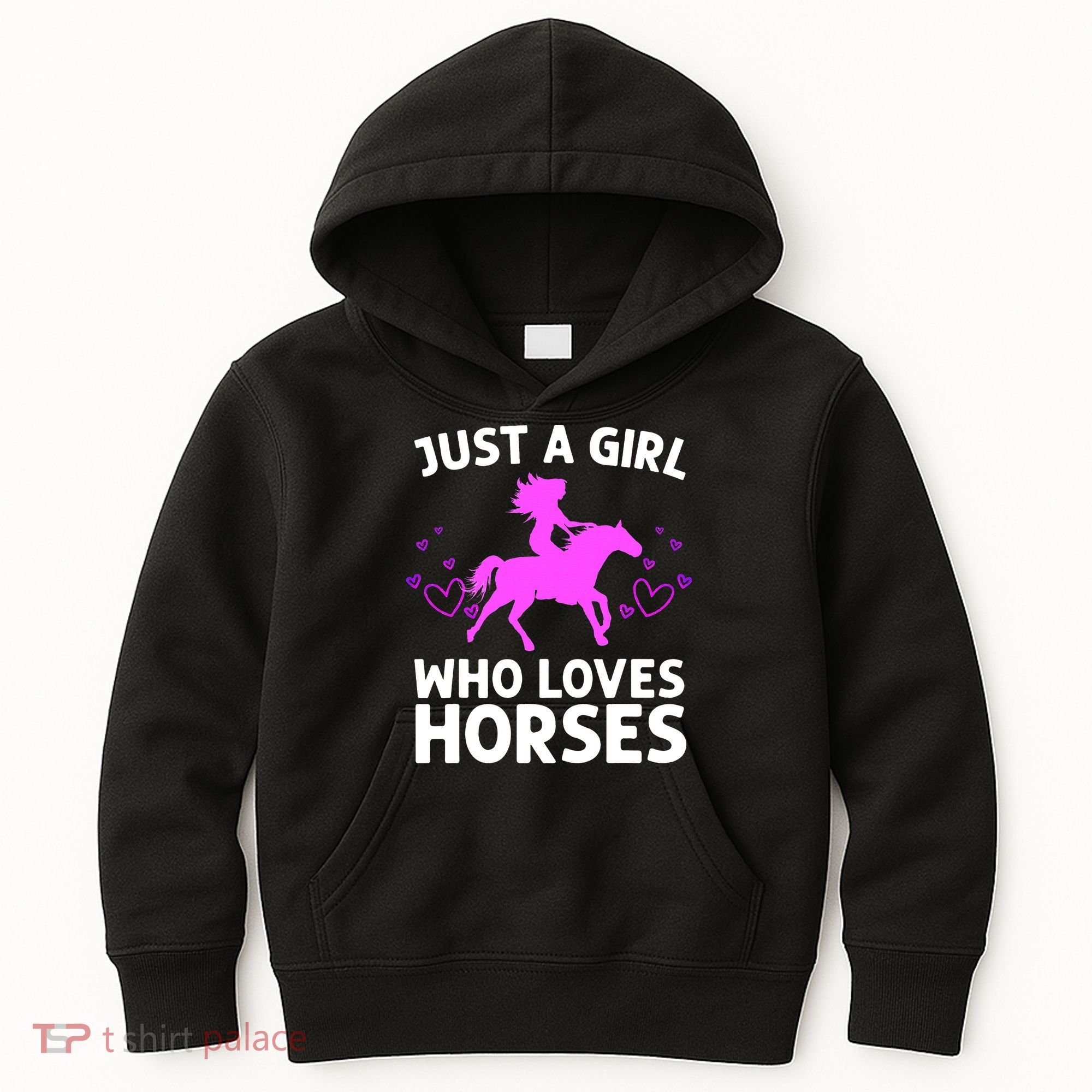 Cool Horse For  Cow Unique Horse Racing Kids Hoodie