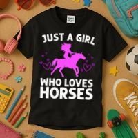 Cool Horse For  Cow Unique Horse Racing Kids T-Shirt thumb 3
