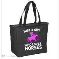 Cool Horse For  Cow Unique Horse Racing Tote Bag thumb 2