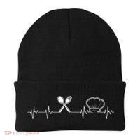 Chef Heartbeat Funny Culinary Chef Gift Cooking Lover Beanie thumb 0
