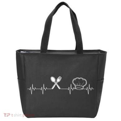 Chef Heartbeat Funny Culinary Chef Gift Cooking Lover Tote Bag