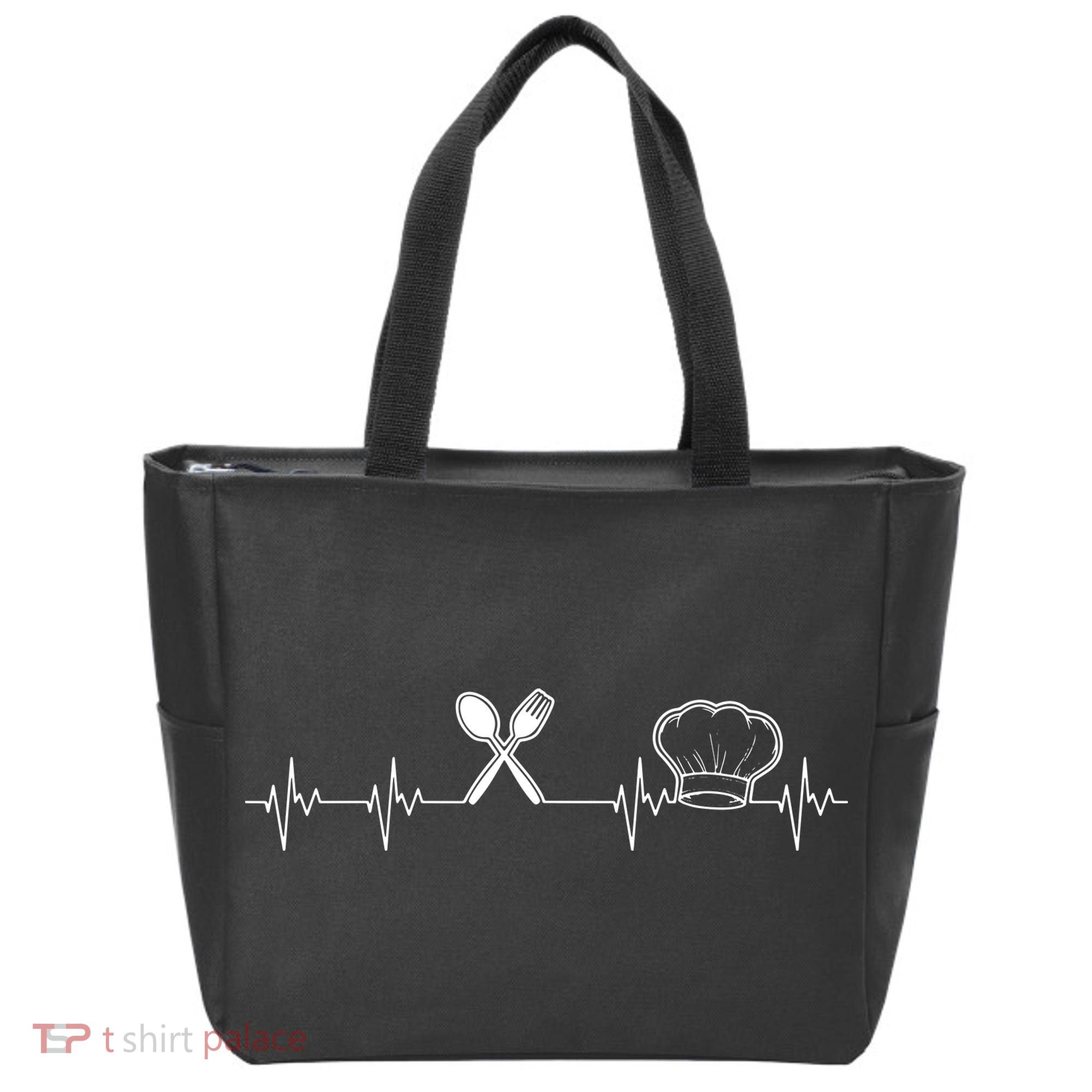 Chef Heartbeat Funny Culinary Chef Gift Cooking Lover Tote Bag
