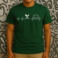 Chef Heartbeat Funny Culinary Chef Gift Cooking Lover T-Shirt thumb 3