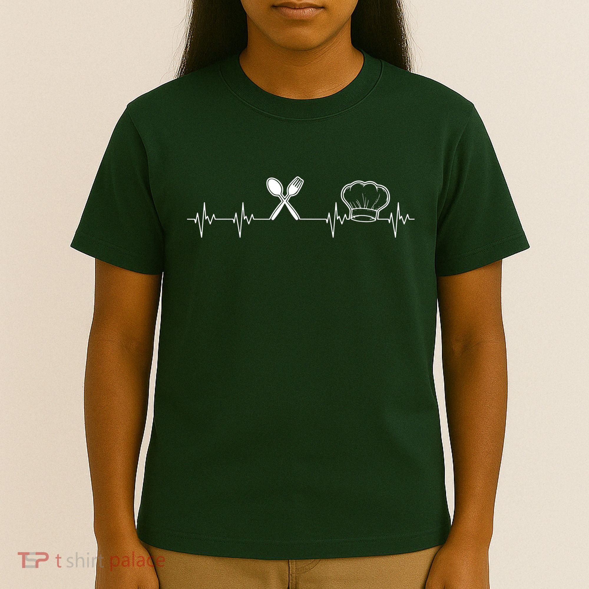 Chef Heartbeat Funny Culinary Chef Gift Cooking Lover T-Shirt
