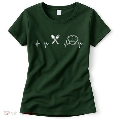 Chef Heartbeat Funny Culinary Chef Gift Cooking Lover Women's T-Shirt