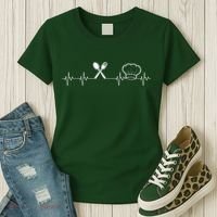 Chef Heartbeat Funny Culinary Chef Gift Cooking Lover Women's T-Shirt thumb 3