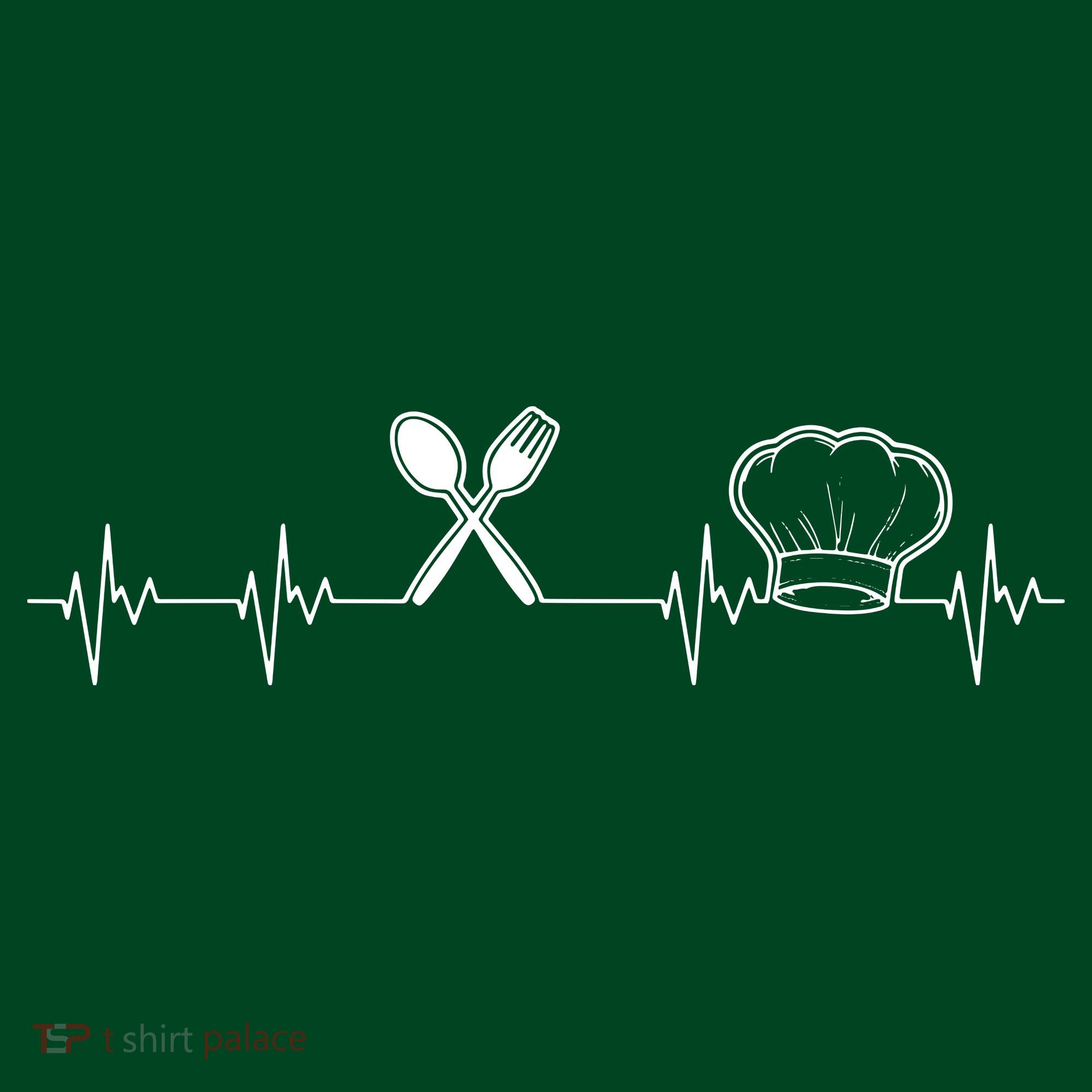 Chef Heartbeat Funny Culinary Chef Gift Cooking Lover Women's T-Shirt
