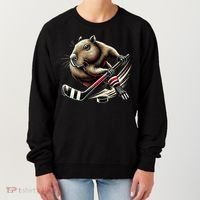 Capybara Hockey Funny Ice Hockey Player Gift Women's Sweatshirt thumb 0