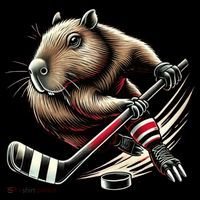 Capybara Hockey Funny Ice Hockey Player Gift Coffee Mug thumb 5