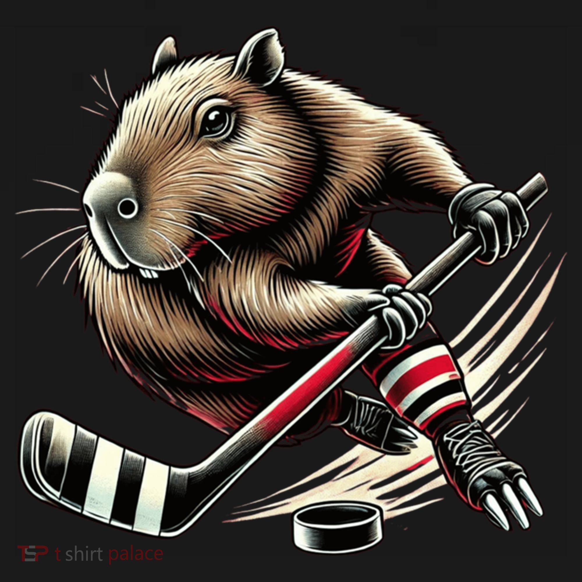 Capybara Hockey Funny Ice Hockey Player Gift Women's Hoodie
