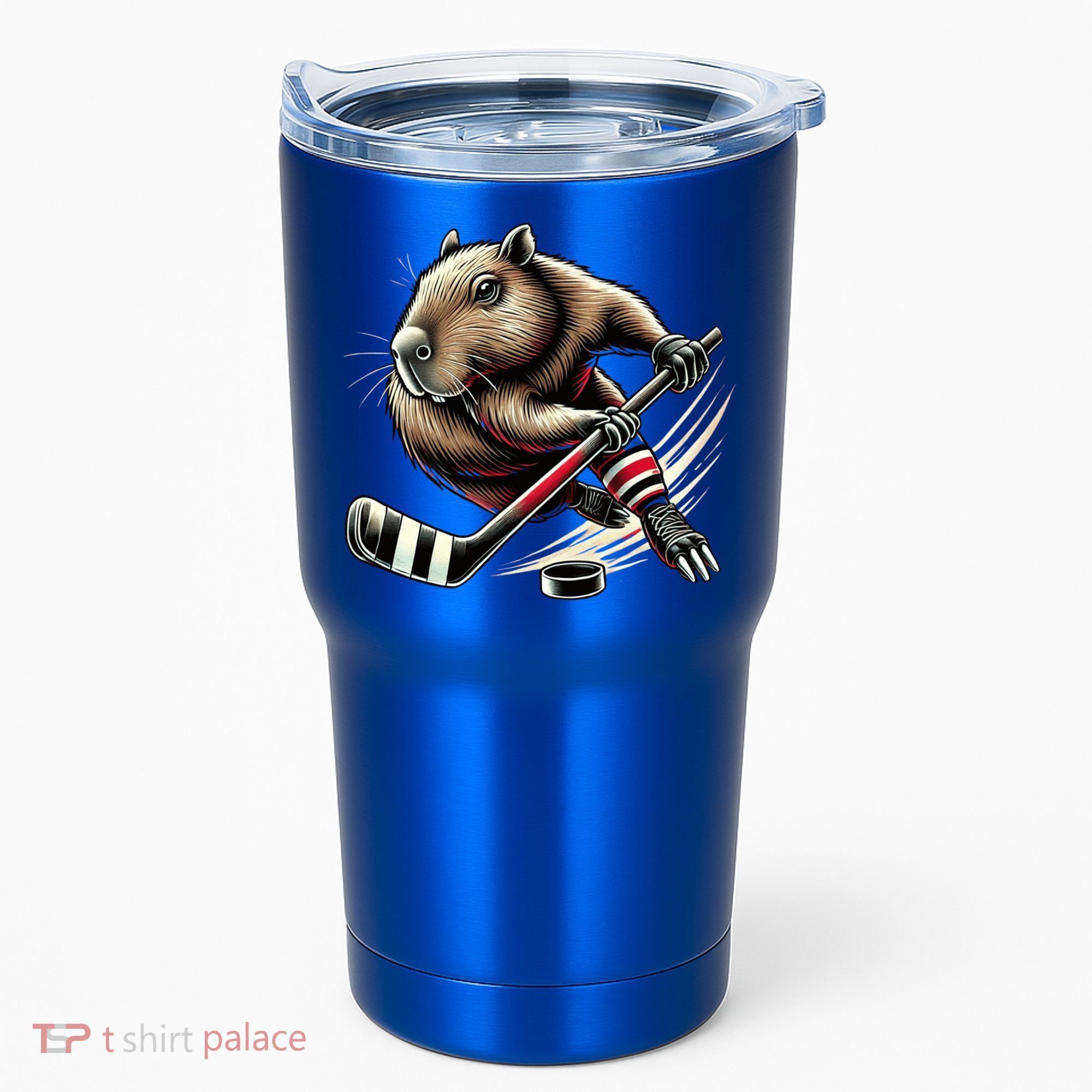 Capybara Hockey Funny Ice Hockey Player Gift Tumbler