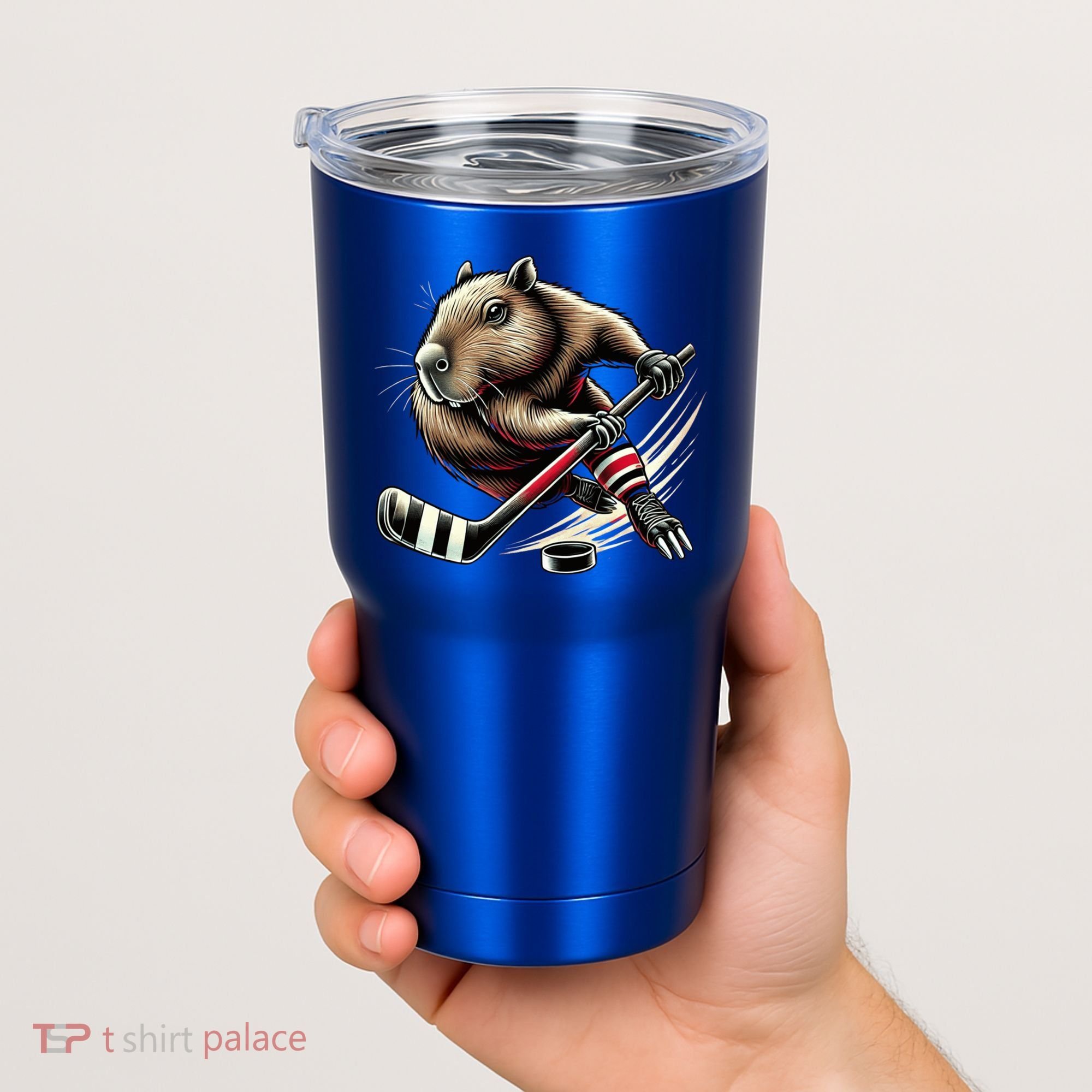 Capybara Hockey Funny Ice Hockey Player Gift Tumbler