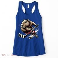 Capybara Hockey Funny Ice Hockey Player Gift Women's Tank Top thumb 0