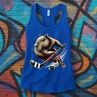 Capybara Hockey Funny Ice Hockey Player Gift Women's Tank Top thumb 3