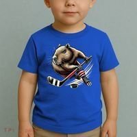 Capybara Hockey Funny Ice Hockey Player Gift Toddler T-Shirt thumb 2