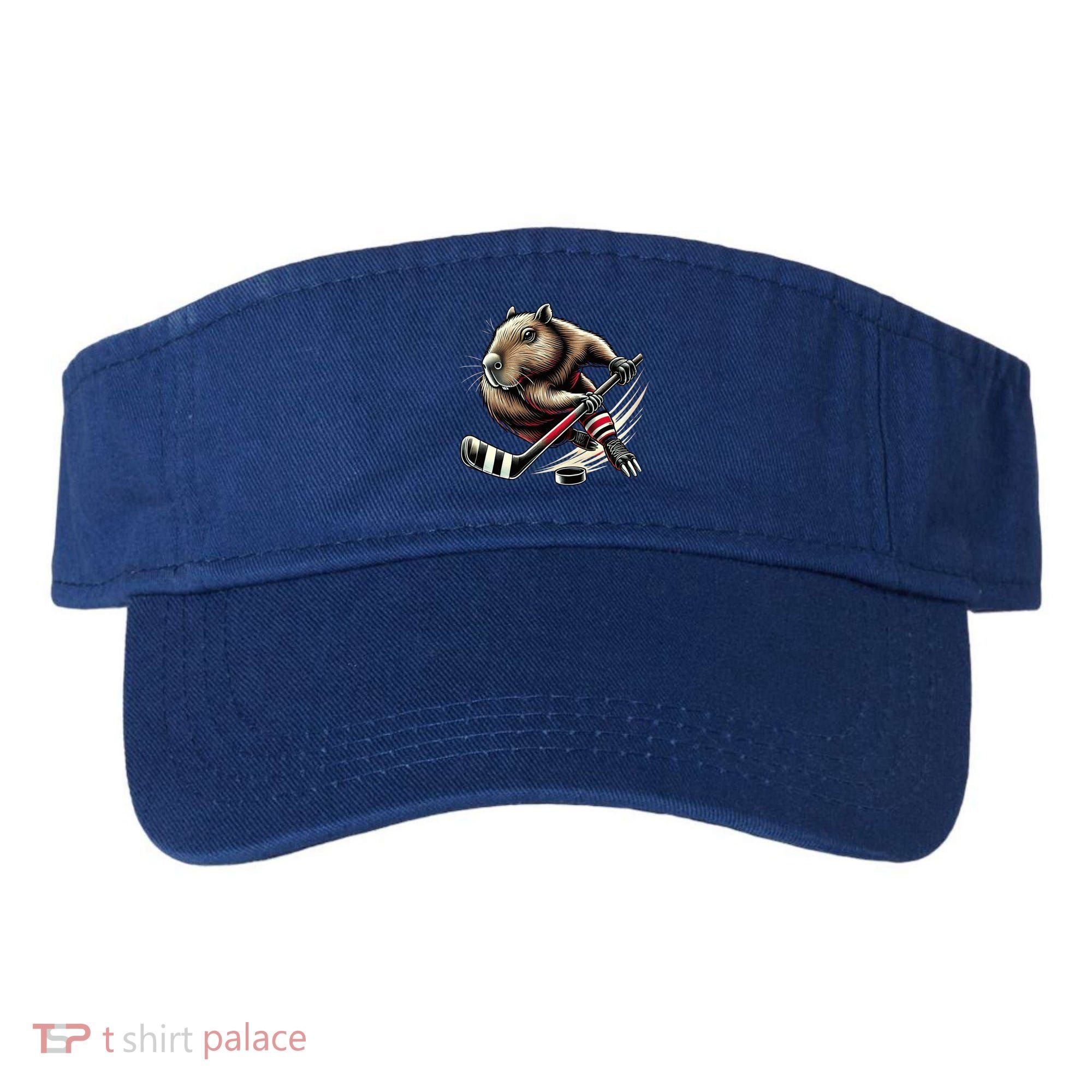 Capybara Hockey Funny Ice Hockey Player Gift Visor