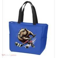 Capybara Hockey Funny Ice Hockey Player Gift Tote Bag thumb 3