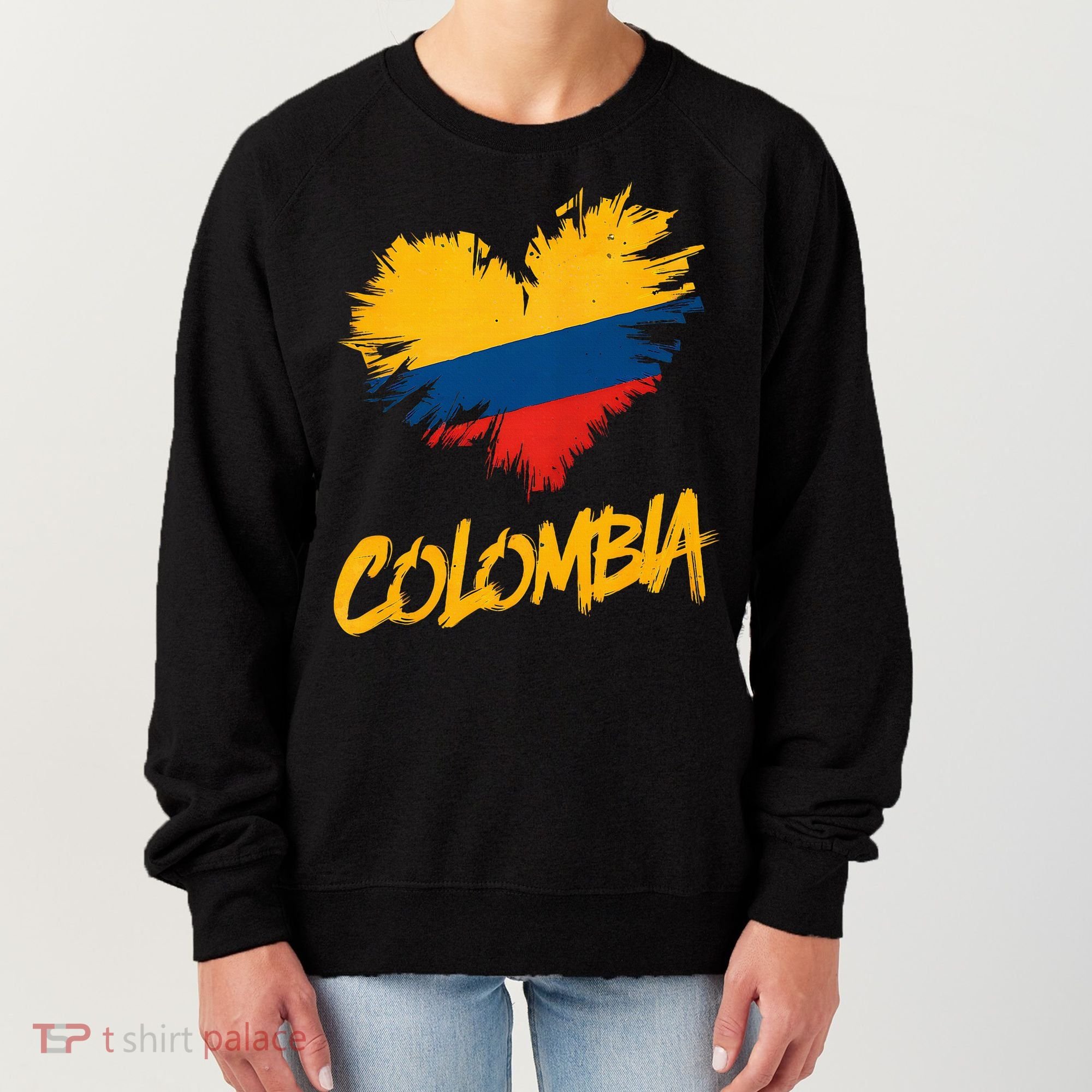 Colombia Heart Flag Women's Sweatshirt