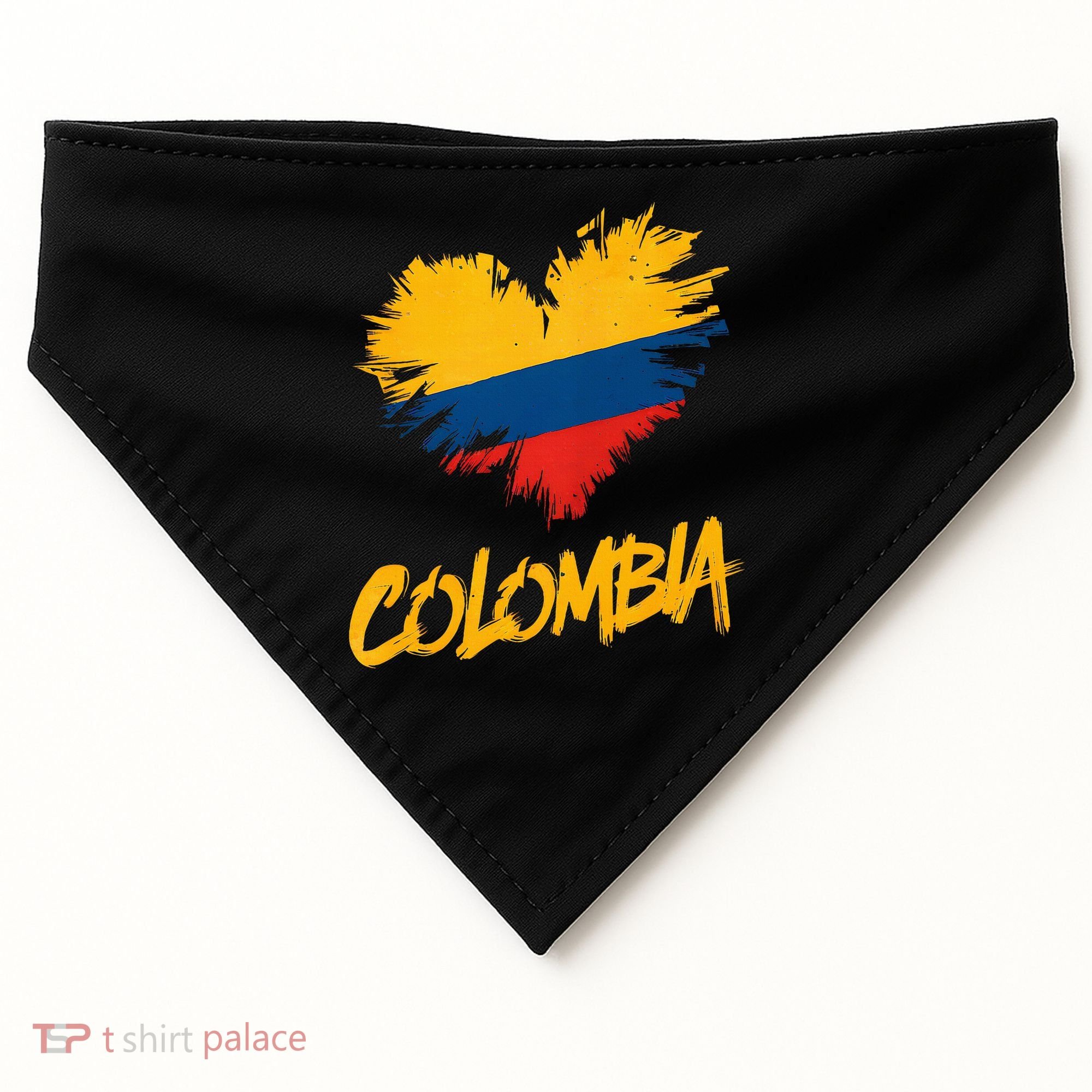 Colombia Heart Flag USA-Made Doggie Bandana