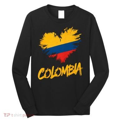 Colombia Heart Flag Long Sleeve Shirt