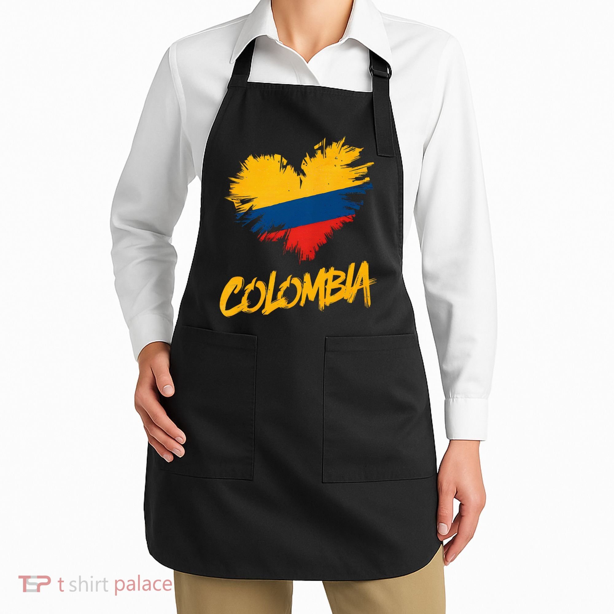 Colombia Heart Flag Apron