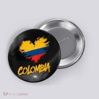 Colombia Heart Flag Button thumb 0