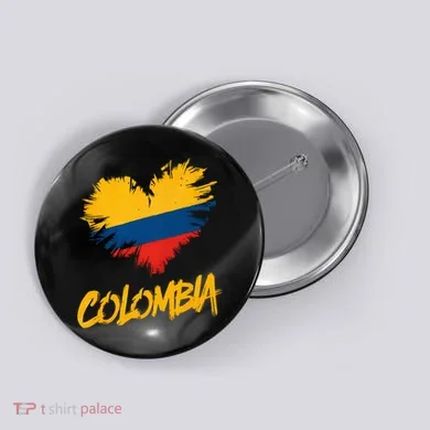 Colombia Heart Flag Button