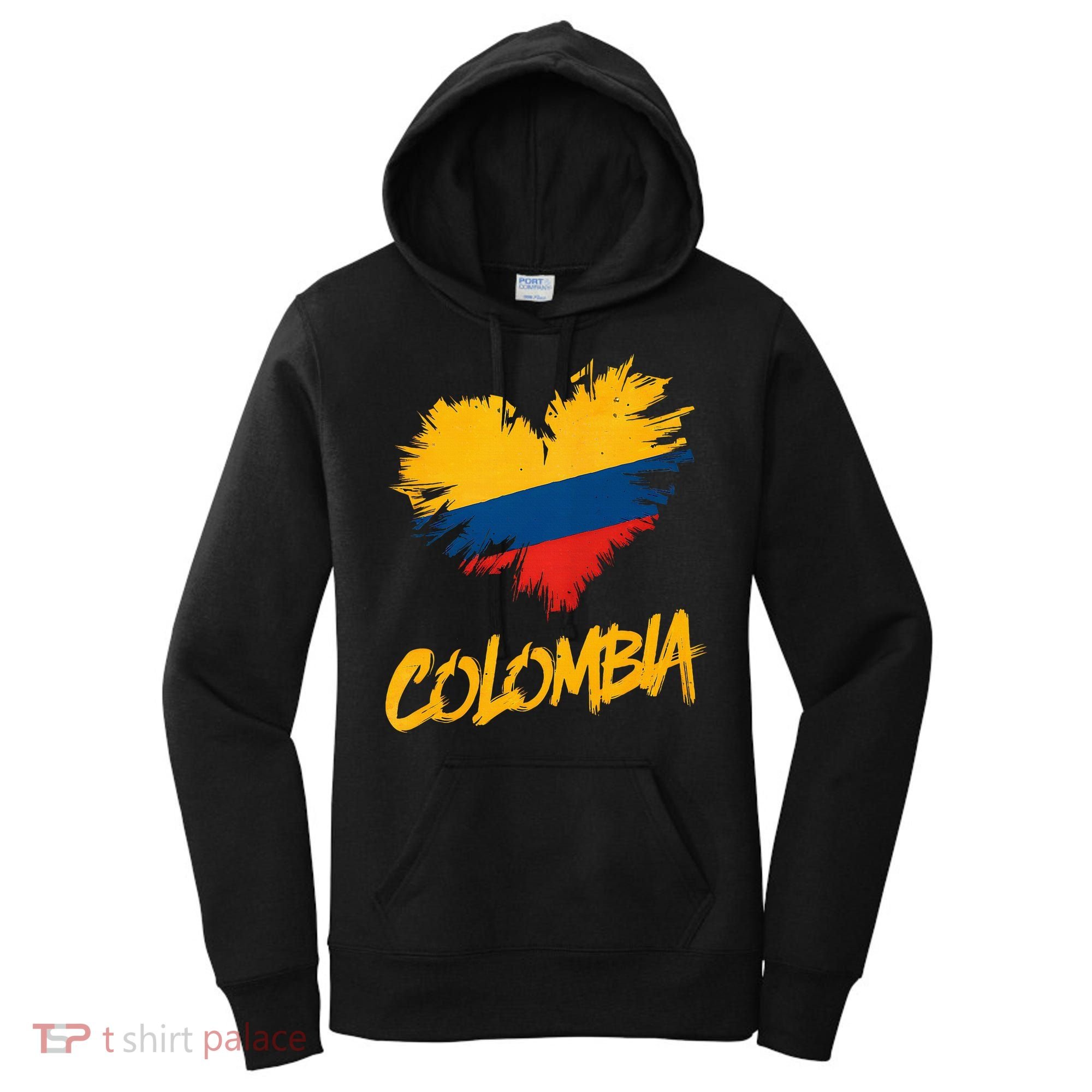 Colombia Heart Flag Women's Hoodie