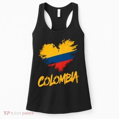Colombia Heart Flag Women's Tank Top