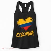 Colombia Heart Flag Women's Tank Top thumb 0