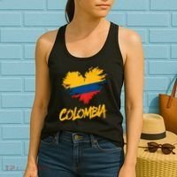 Colombia Heart Flag Women's Tank Top thumb 2
