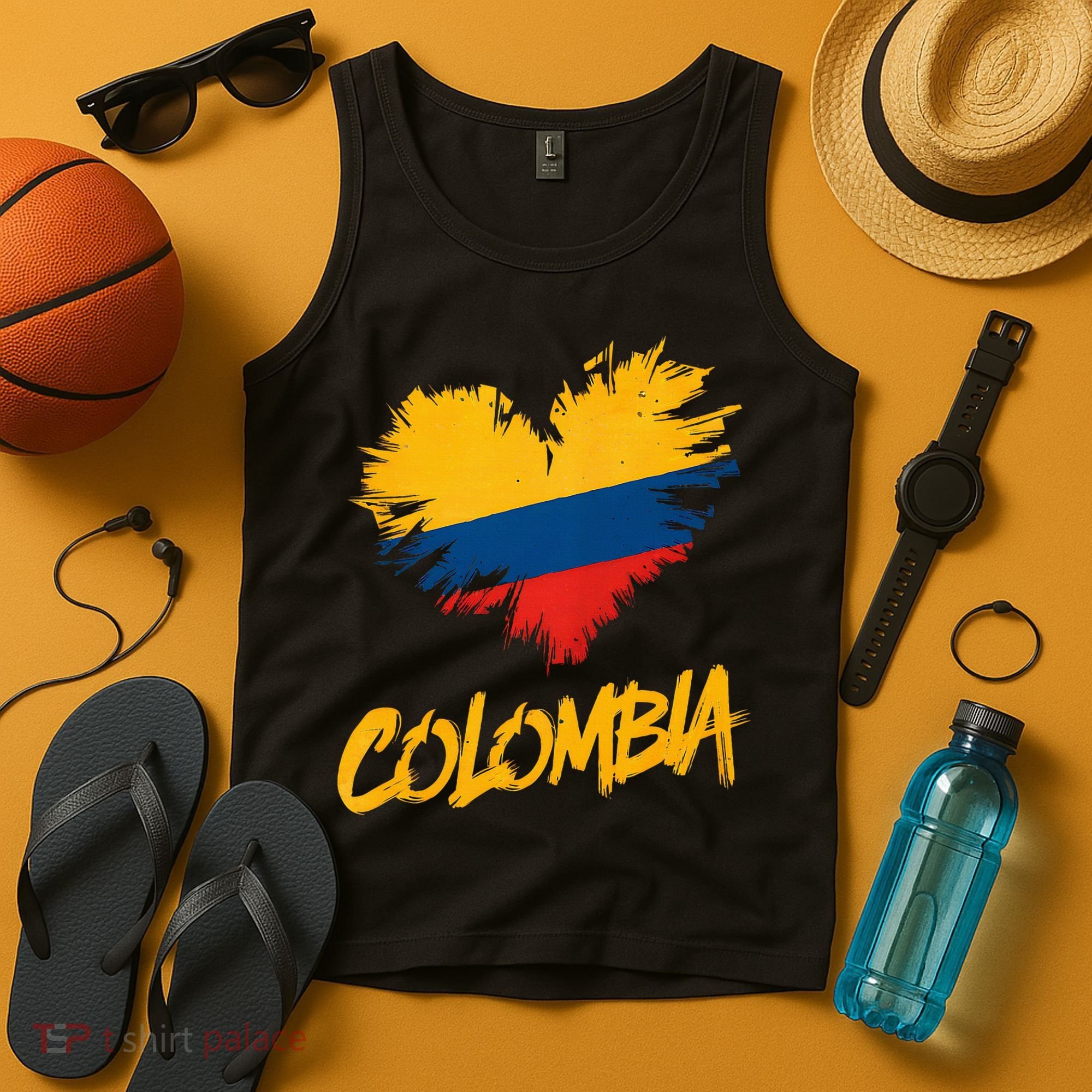 Colombia Heart Flag Tank Top