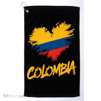 Colombia Heart Flag Golf Towel