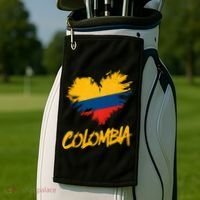 Colombia Heart Flag Golf Towel thumb 2