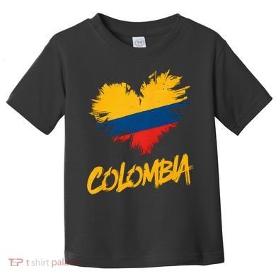 Colombia Heart Flag Toddler T-Shirt