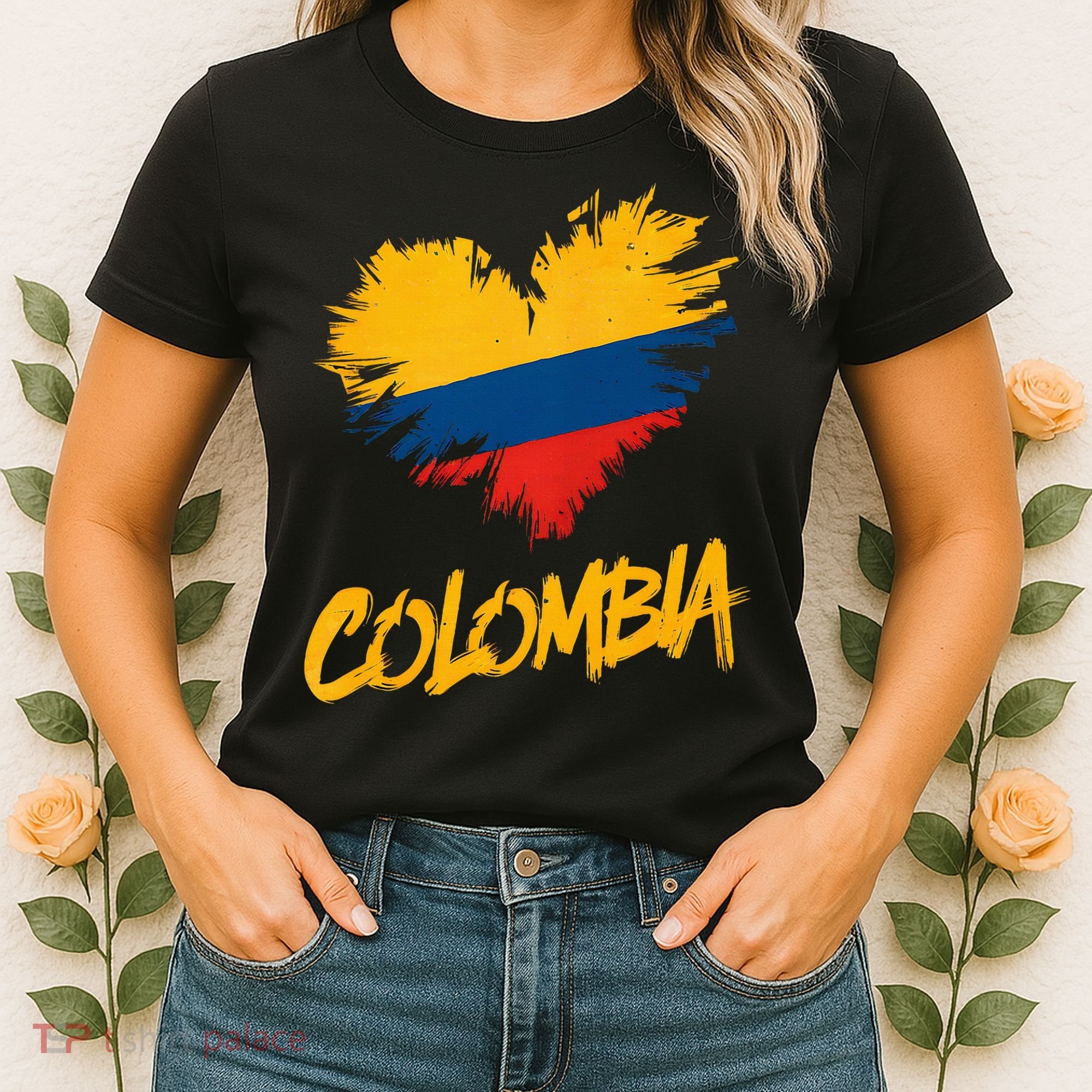 Colombia Heart Flag Women's T-Shirt