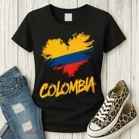 Colombia Heart Flag Women's T-Shirt thumb 3