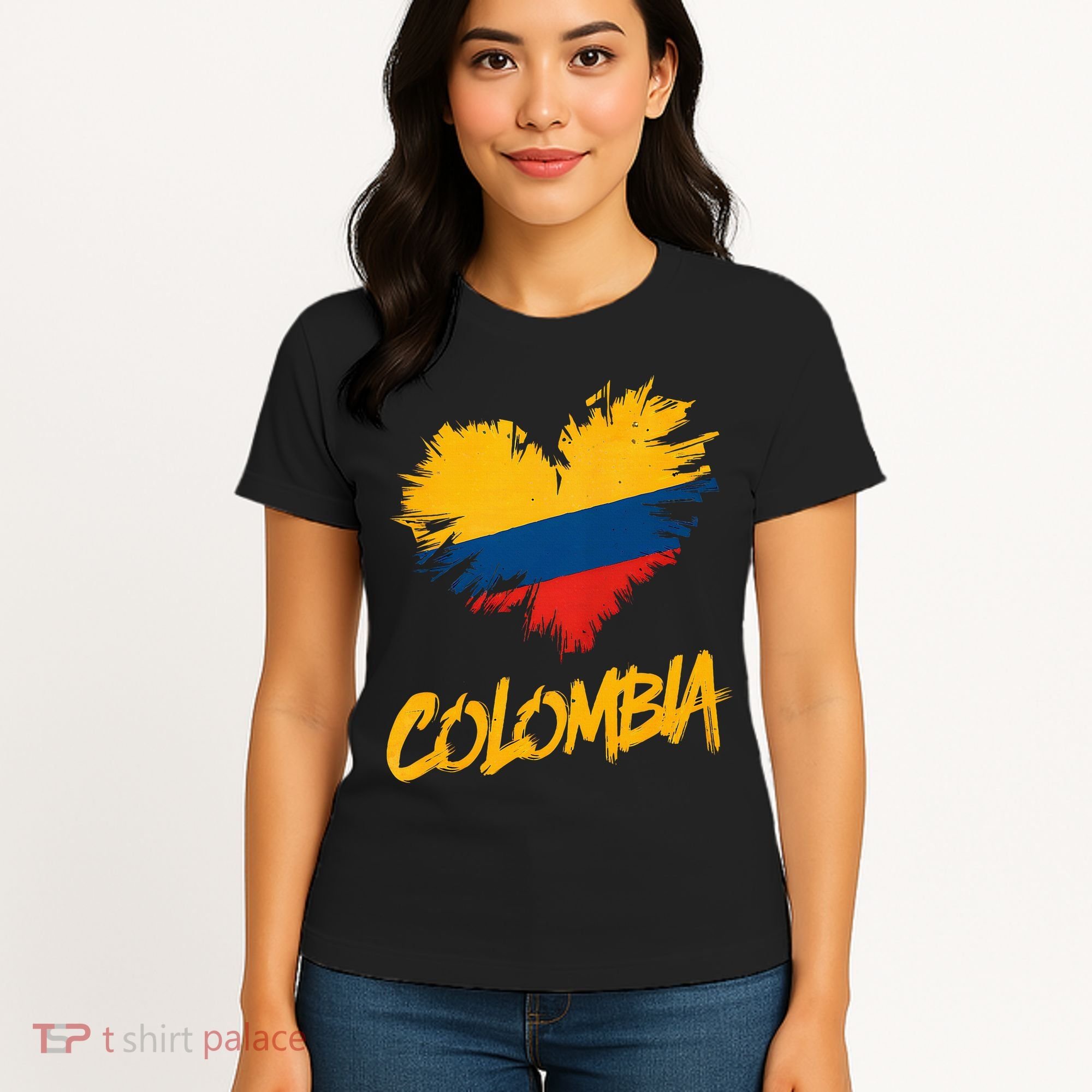 Colombia Heart Flag Women's T-Shirt