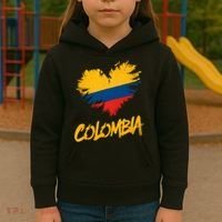 Colombia Heart Flag Kids Hoodie thumb 3