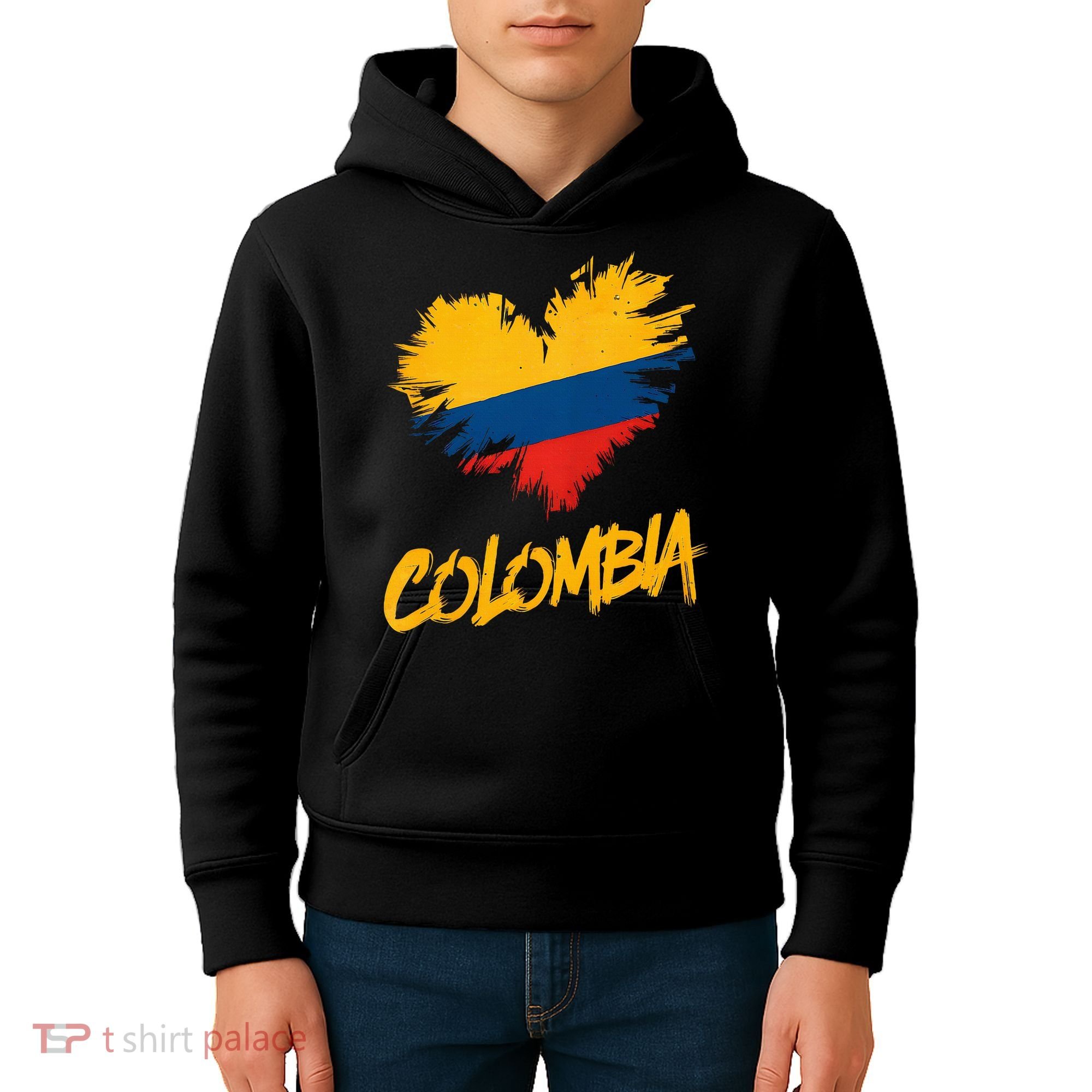 Colombia Heart Flag Kids Hoodie