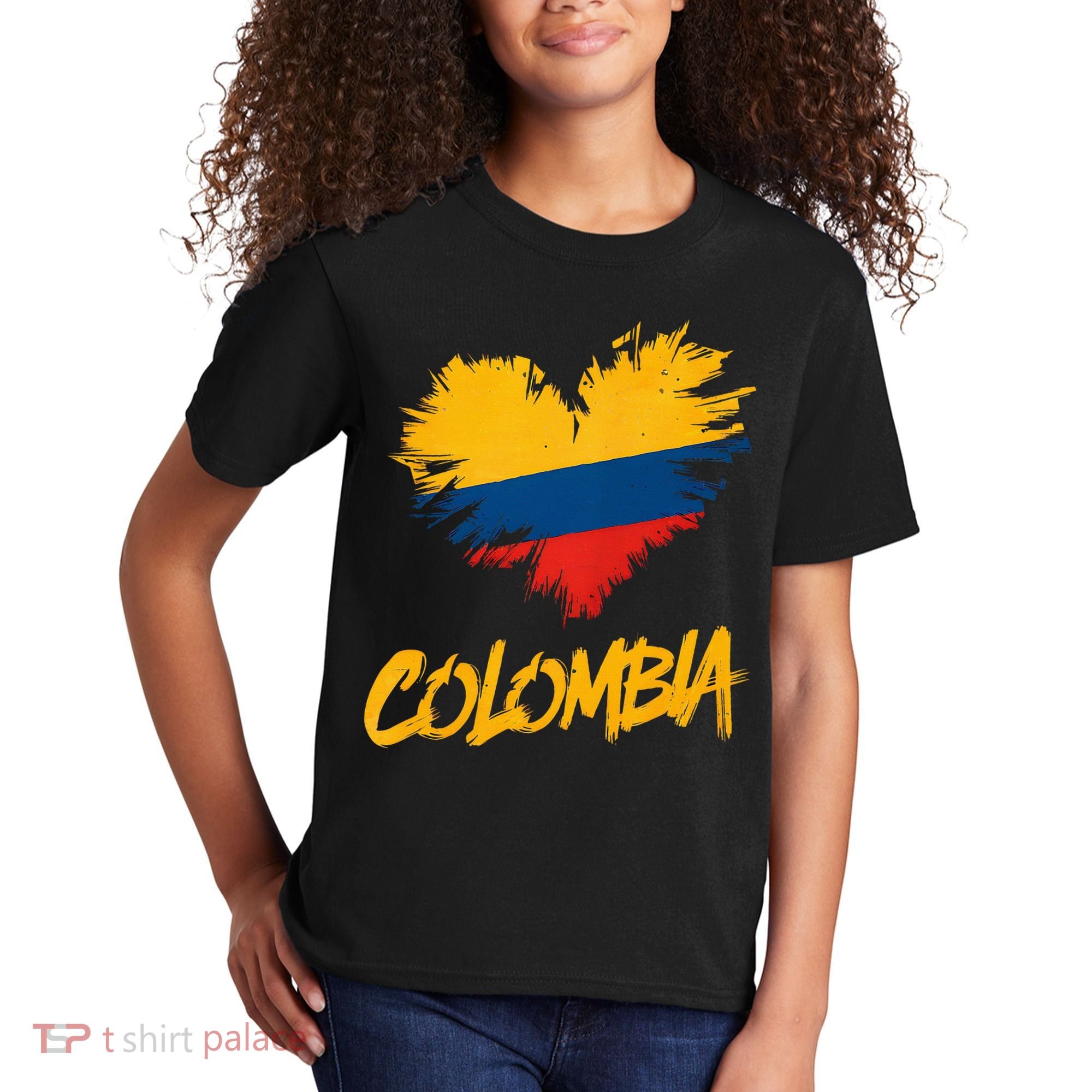 Colombia Heart Flag Kids T-Shirt