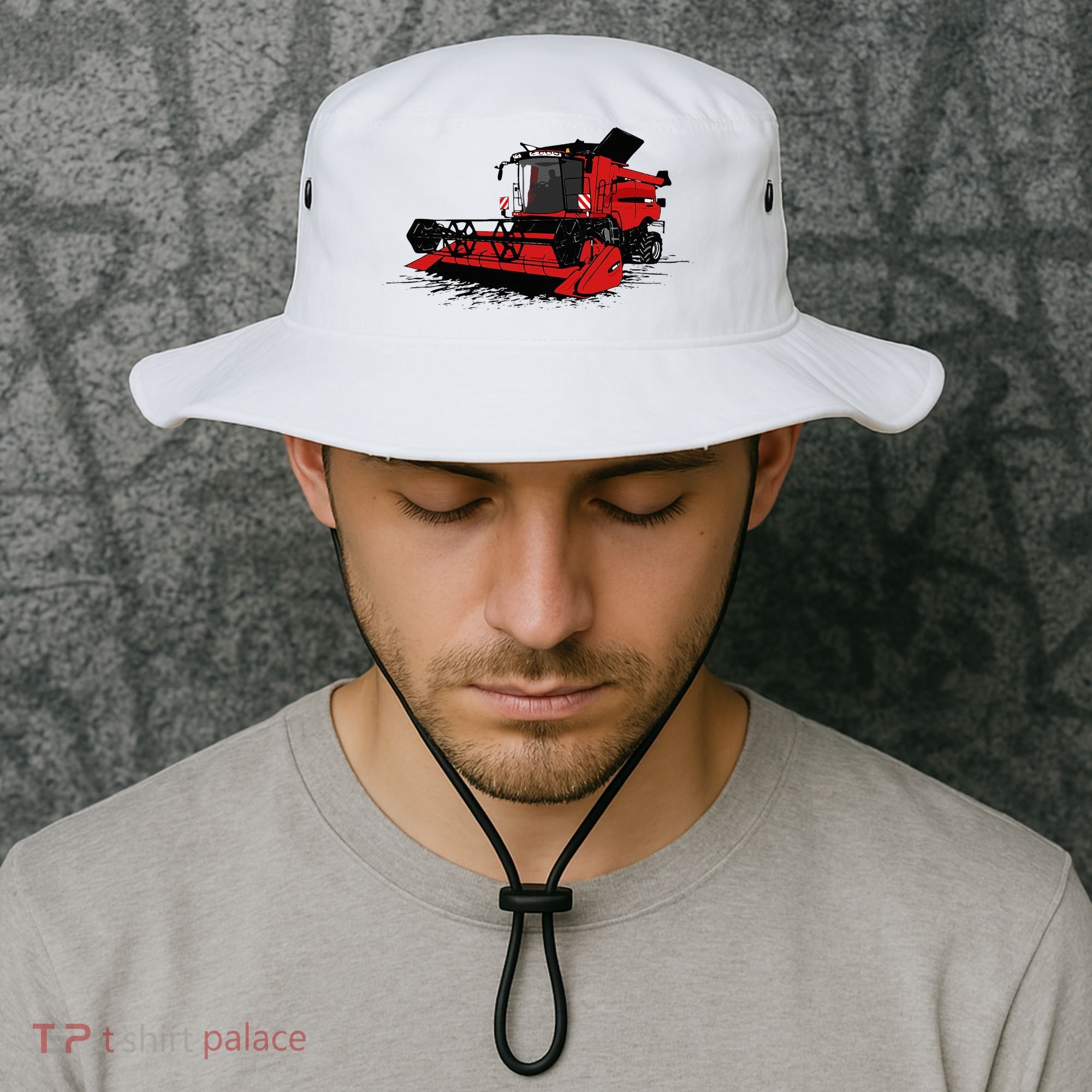 Combine Harvester Farmers Agriculture Bucket Hat