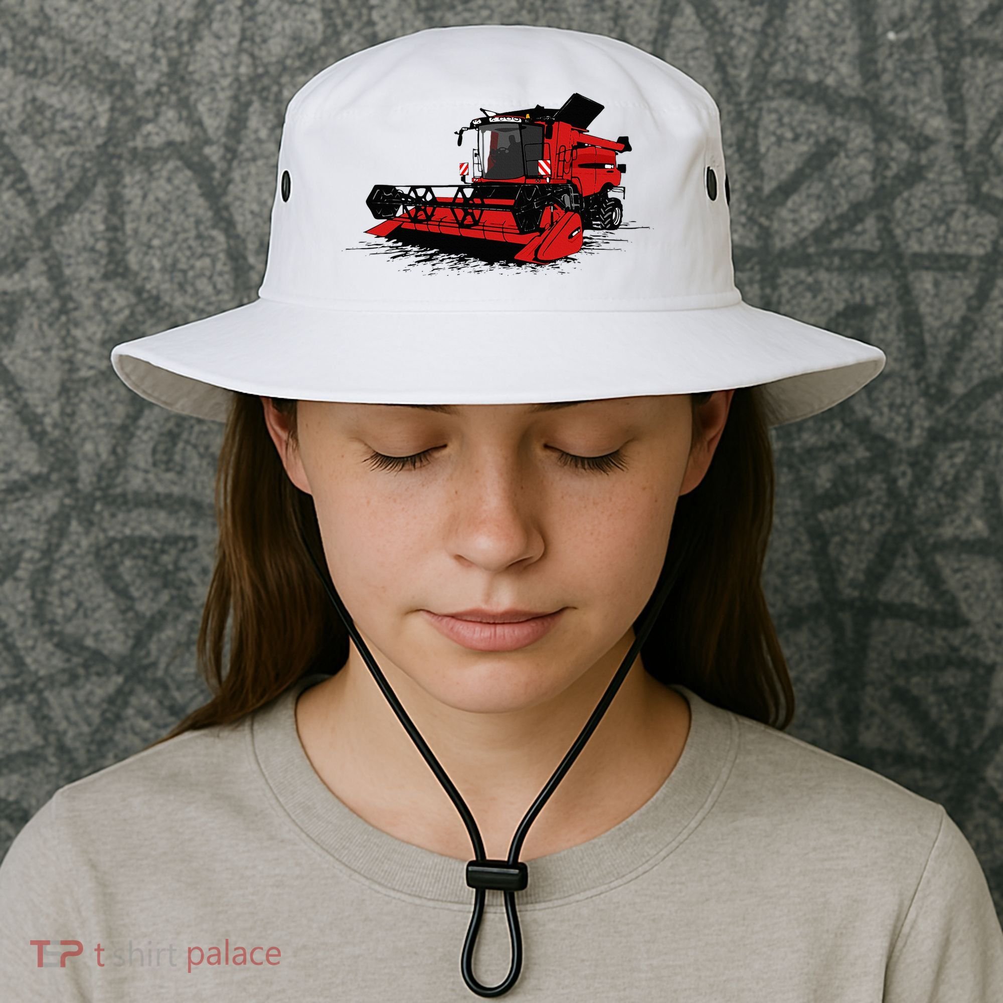 Combine Harvester Farmers Agriculture Bucket Hat