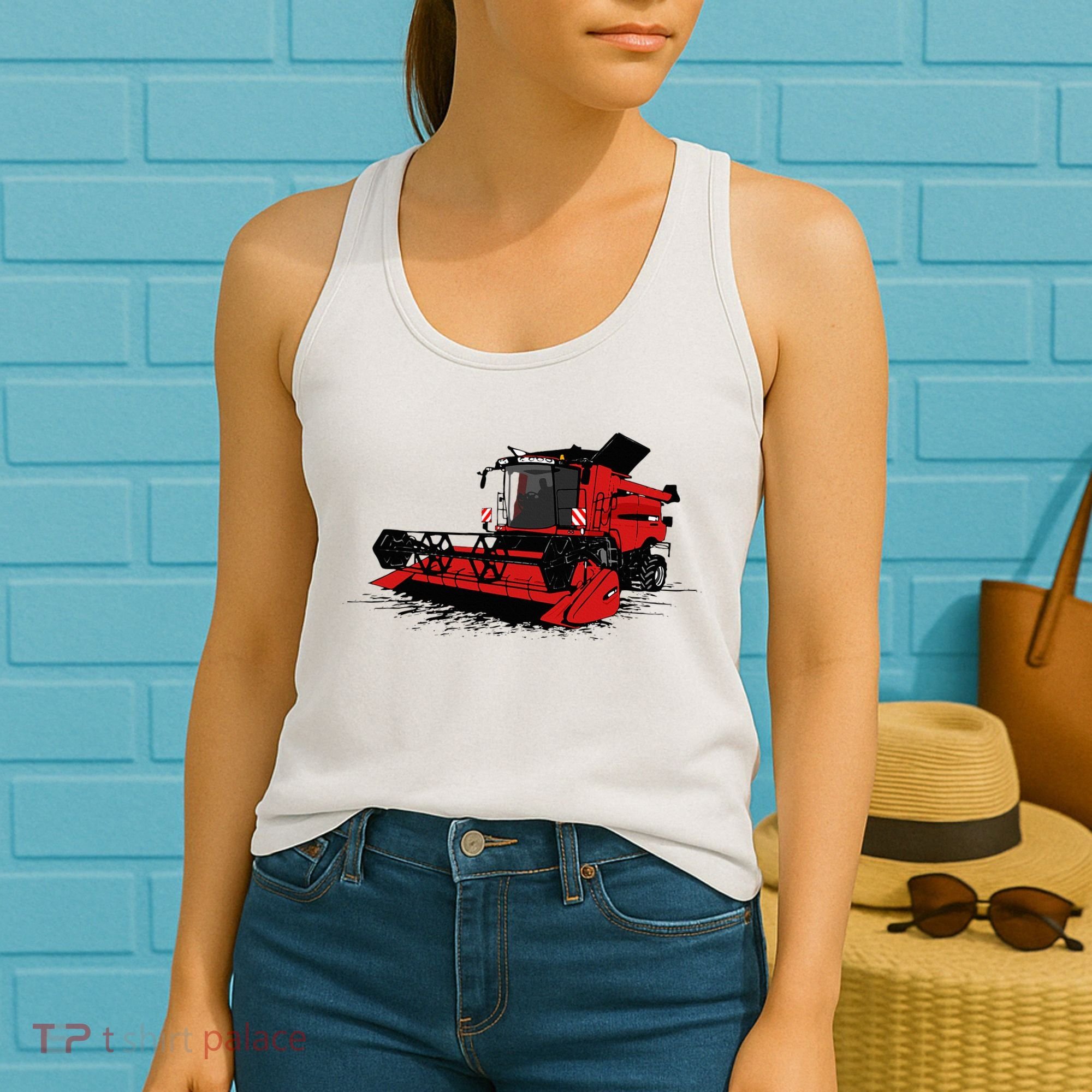 Combine Harvester Farmers Agriculture Women's Tank Top