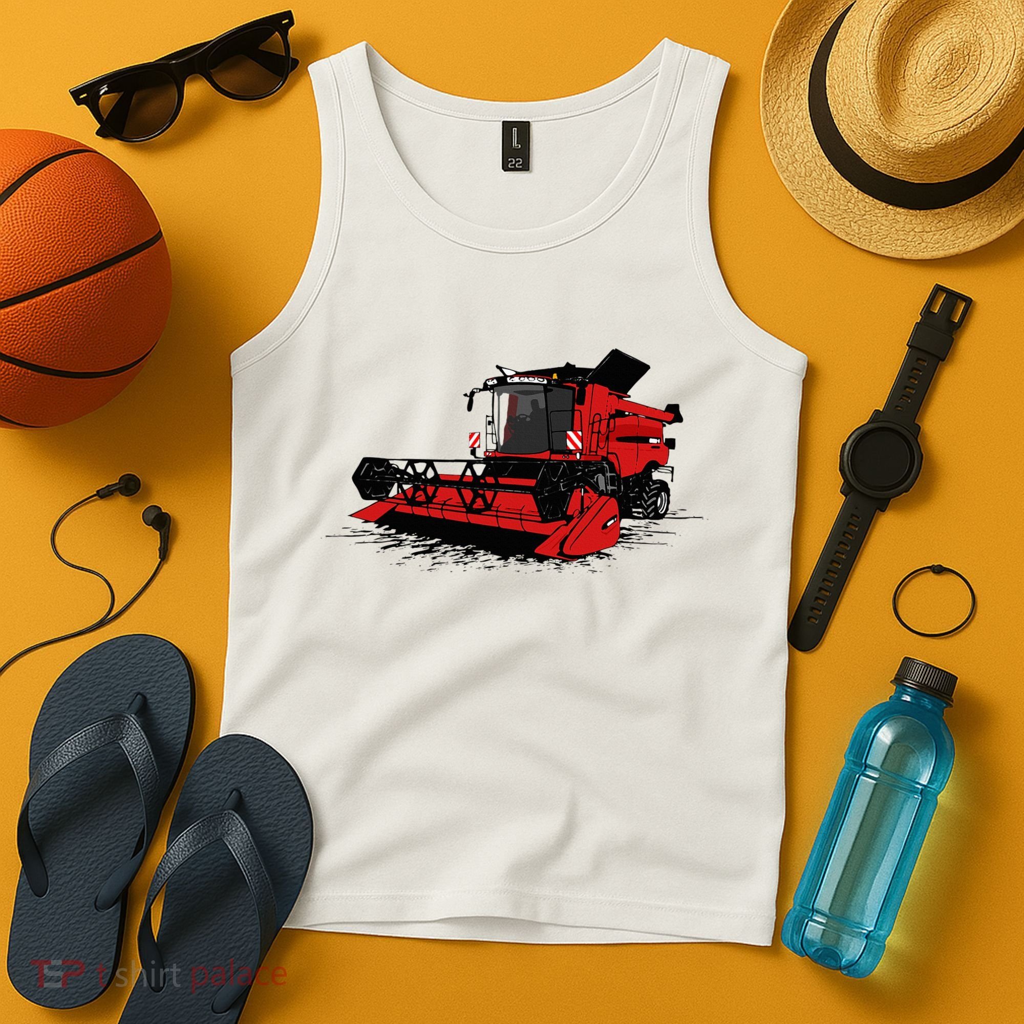 Combine Harvester Farmers Agriculture Tank Top