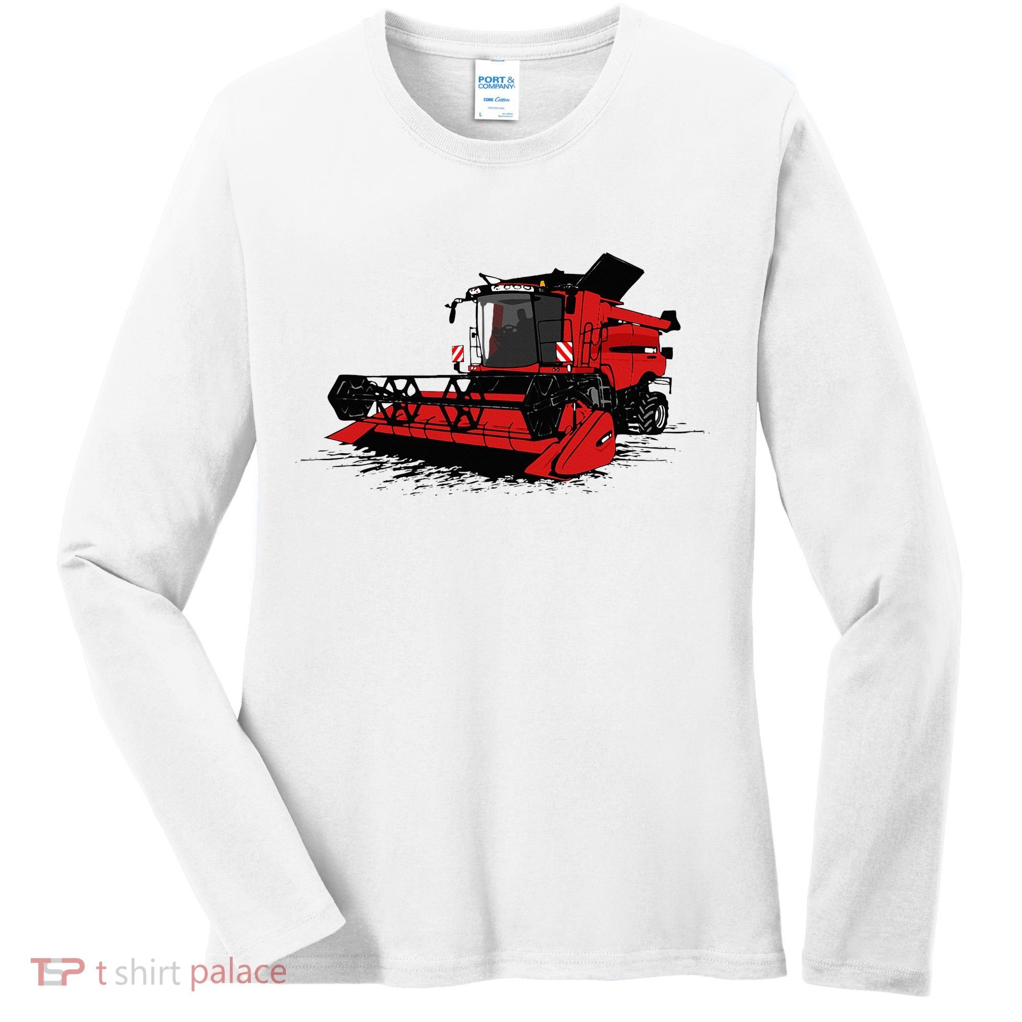 Combine Harvester Farmers Agriculture Women's Long Sleeve Shirt
