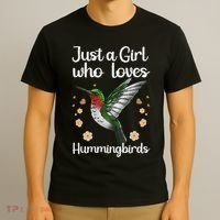 Cool Hummingbird For Girl Tropical Bird Watcher Birder T-Shirt thumb 3