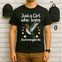Cool Hummingbird For Girl Tropical Bird Watcher Birder T-Shirt thumb 6